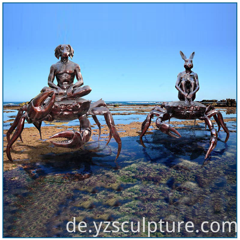 bronze crab sculpture